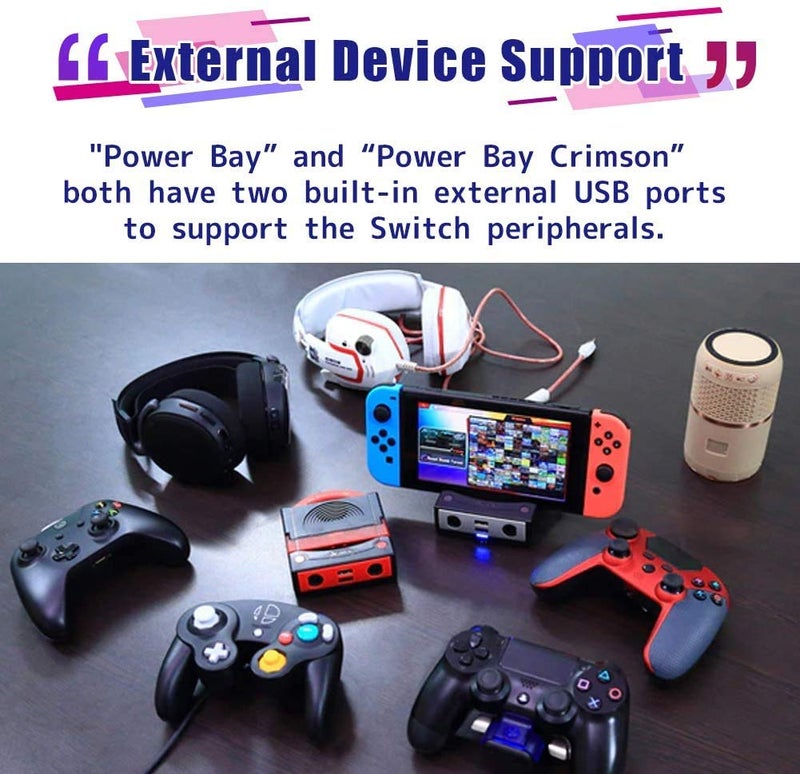 Brook Power Bay Crimson - Portable and Fast Charging Dock Stand, Docking Station for NS, Compatible with NS and GC Controllers, Support HDMI Out Put - Image 3